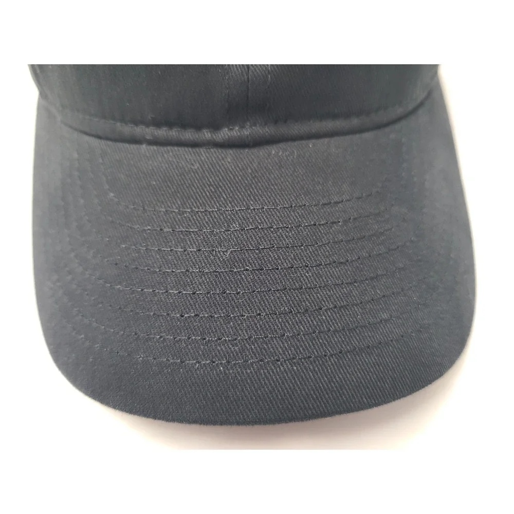 Youth Nike 3Brand Dual Logo Adjustable Hat Cap Cotton Swoosh Logo Boy Girl Black